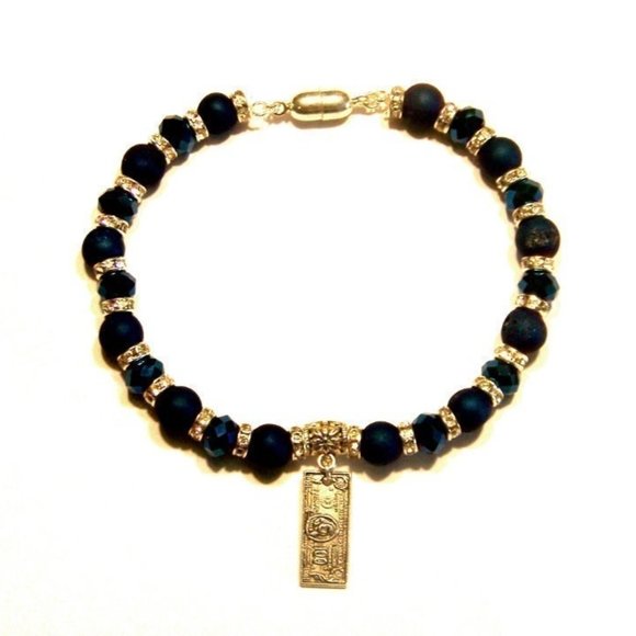 Blue Benjamins Mens Crystal Bracelet - Picture 3 of 3